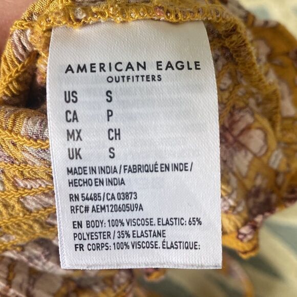 American Eagle Floral Crop Top SZ Small - Picture 7 of 7